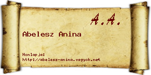 Abelesz Anina névjegykártya